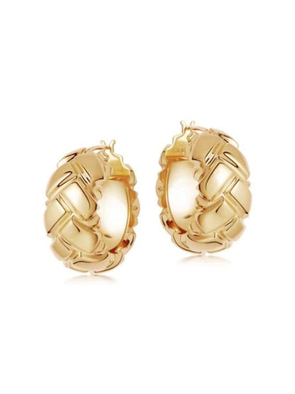 Women's hoop gold earrings - LuckyFash™