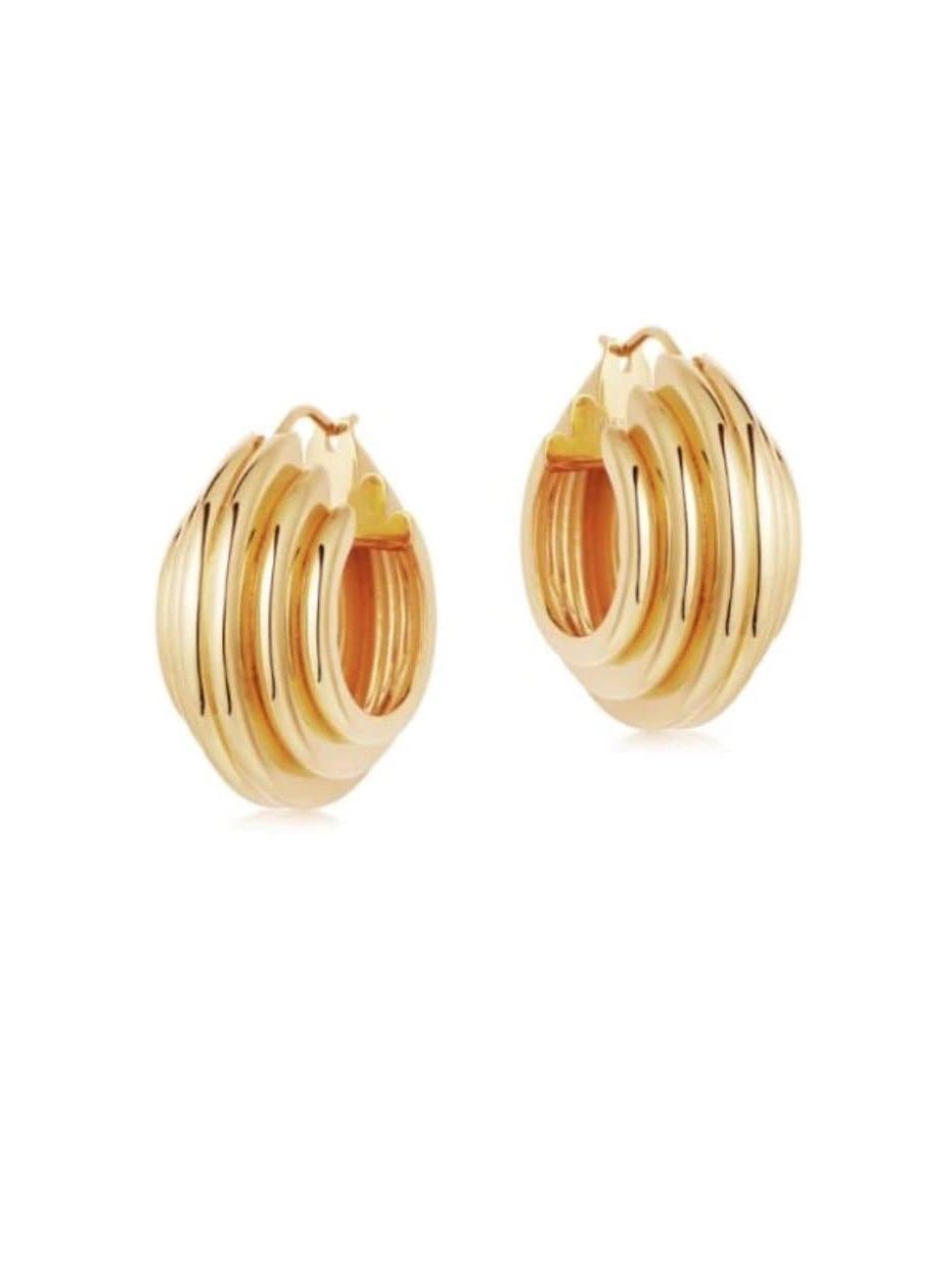 Women's hoop gold earrings - LuckyFash™