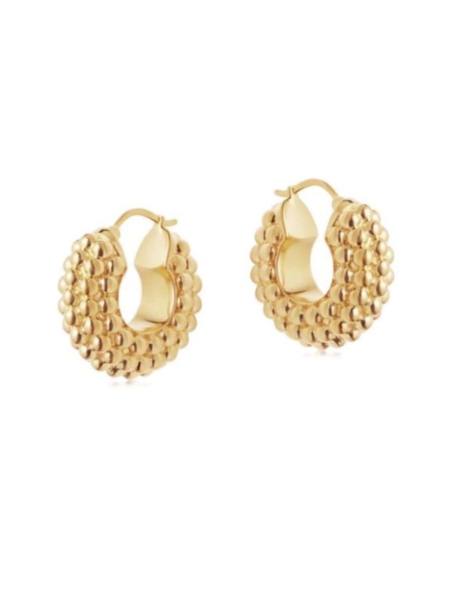 Women's hoop gold earrings - LuckyFash™