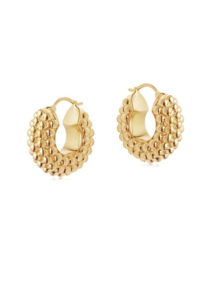 Women's hoop gold earrings - LuckyFash™