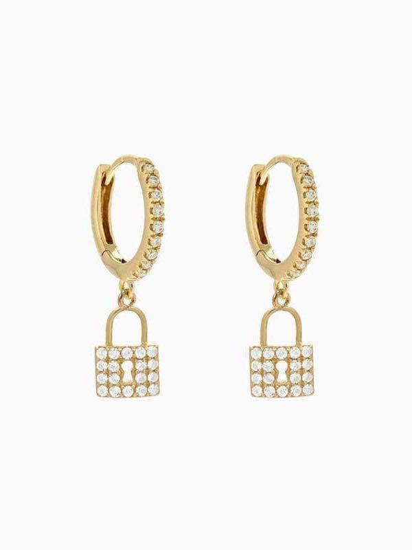 Women's hoop lock earrings - LuckyFash™