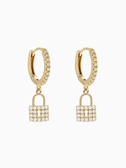 Women's hoop lock earrings - LuckyFash™