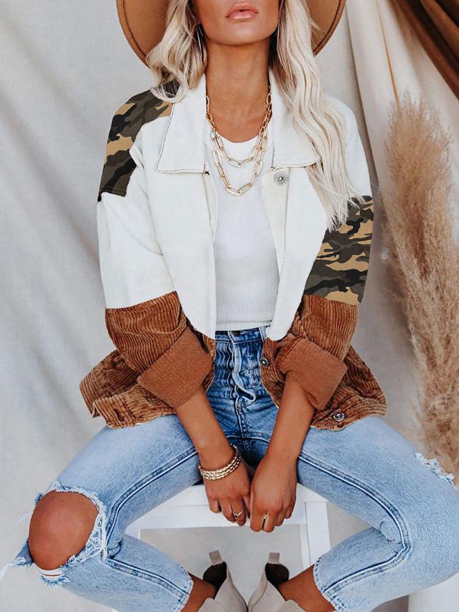 Women's Jackets Camouflage Printed Lapel Single-Breasted Jacket - LuckyFash™