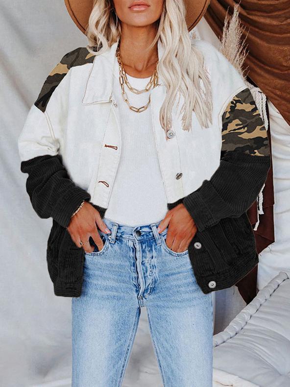 Women's Jackets Camouflage Printed Lapel Single-Breasted Jacket - LuckyFash™