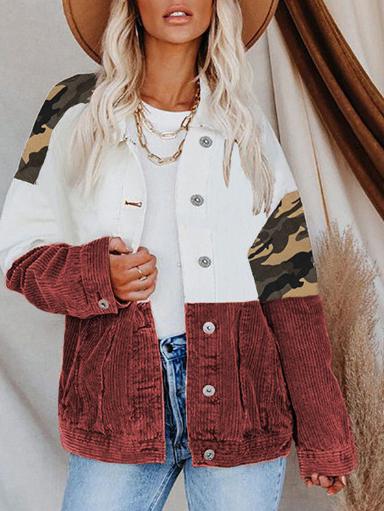 Women's Jackets Camouflage Printed Lapel Single-Breasted Jacket - LuckyFash™