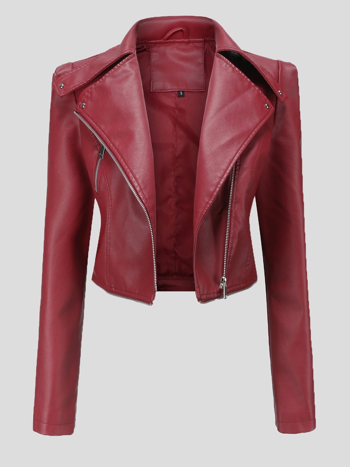 Women's Jackets Detachable Hem Long Sleeve Fashion Leather Jacket - LuckyFash™