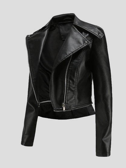 Women's Jackets Detachable Hem Long Sleeve Fashion Leather Jacket - LuckyFash™