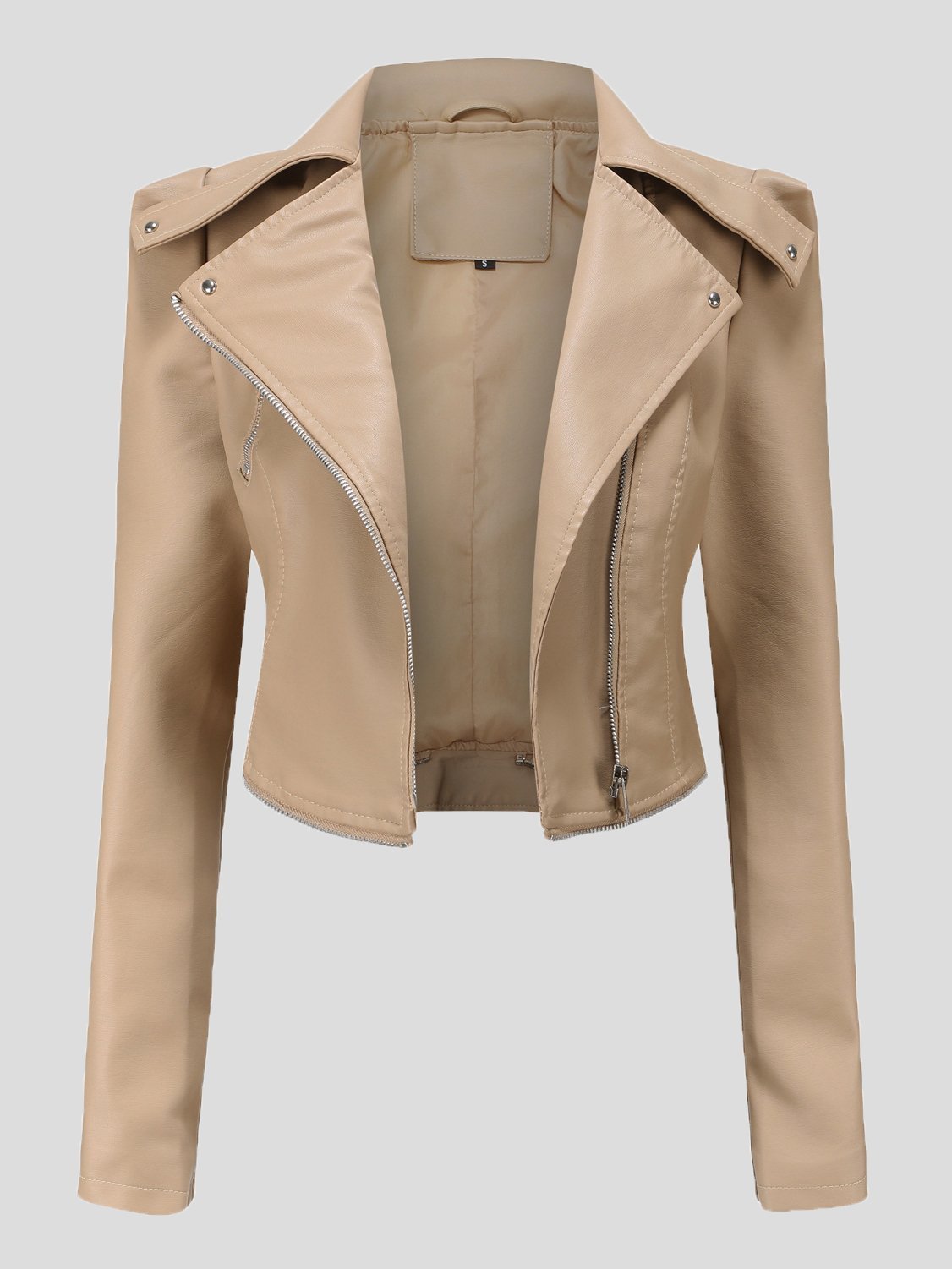 Women's Jackets Detachable Hem Long Sleeve Fashion Leather Jacket - LuckyFash™