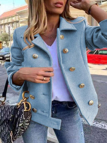 Women's Jackets Double Breasted Long Sleeve Slim Fit Jackets - LuckyFash™