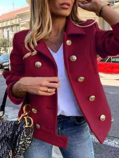 Women's Jackets Double Breasted Long Sleeve Slim Fit Jackets - LuckyFash™