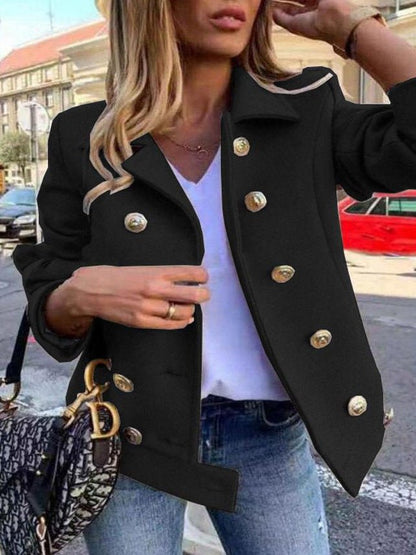Women's Jackets Double Breasted Long Sleeve Slim Fit Jackets - LuckyFash™