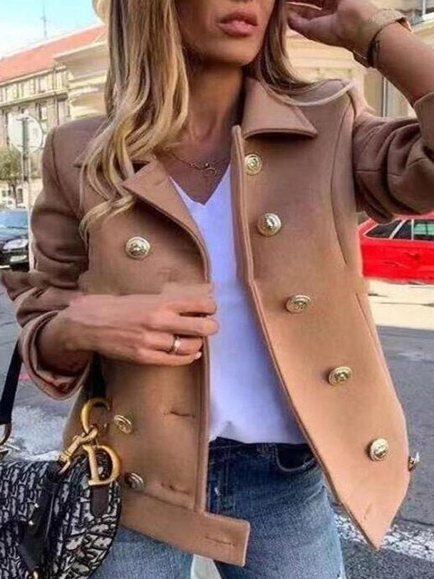Women's Jackets Double Breasted Long Sleeve Slim Fit Jackets - LuckyFash™