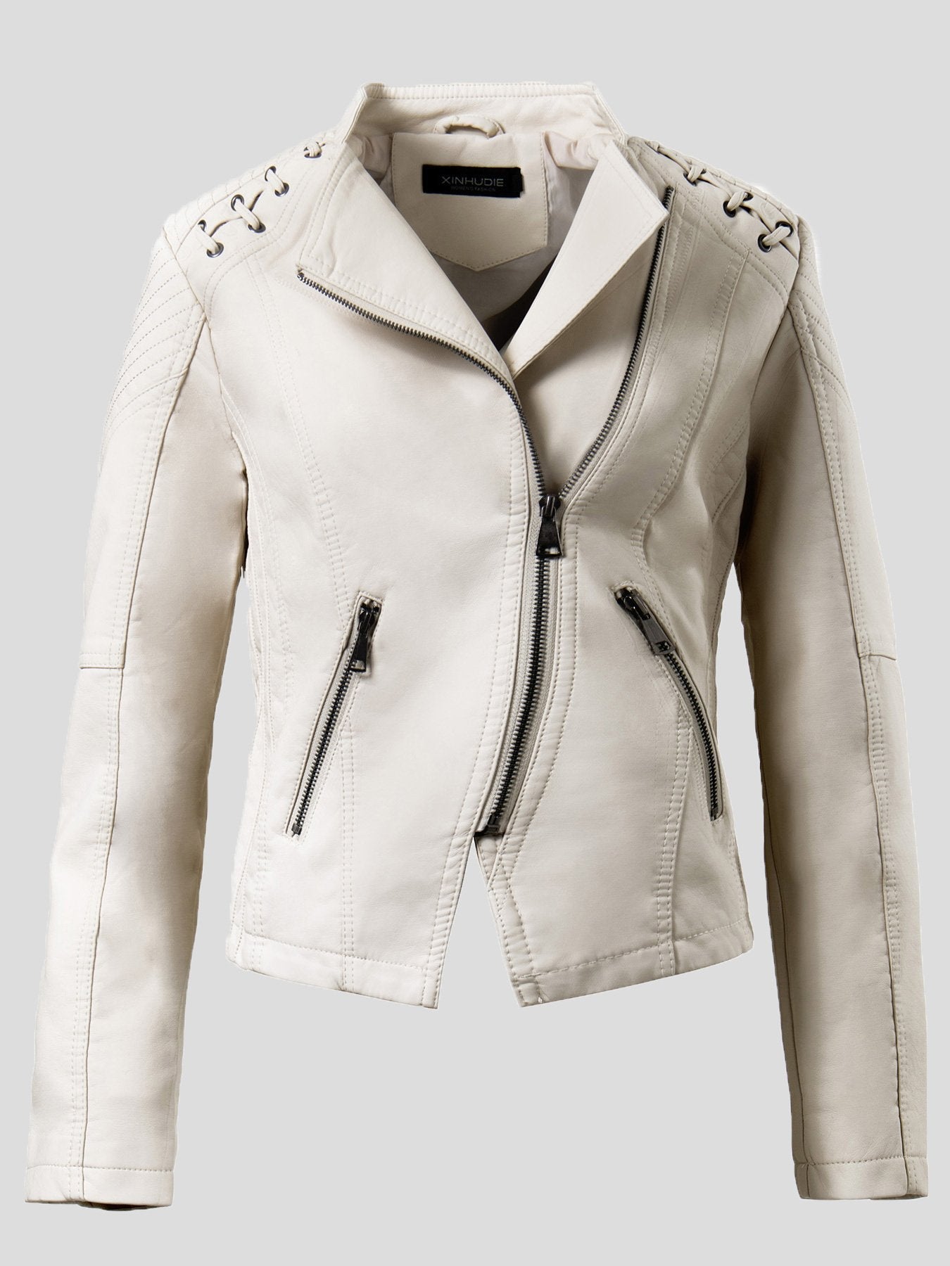 Women's Jackets Fashion Lapel Zip Leather Jacket - LuckyFash™
