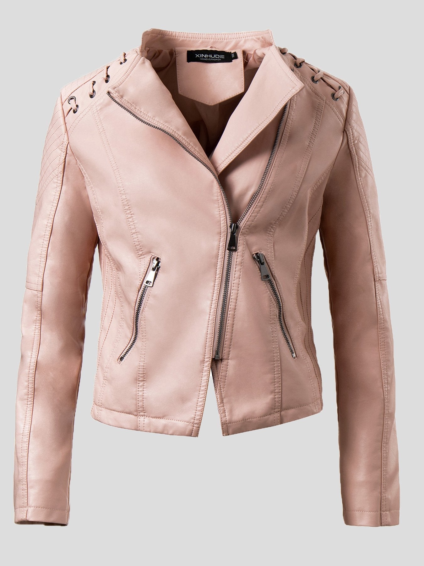 Women's Jackets Fashion Lapel Zip Leather Jacket - LuckyFash™