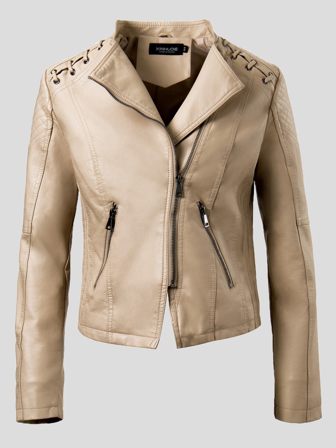Women's Jackets Fashion Lapel Zip Leather Jacket - LuckyFash™