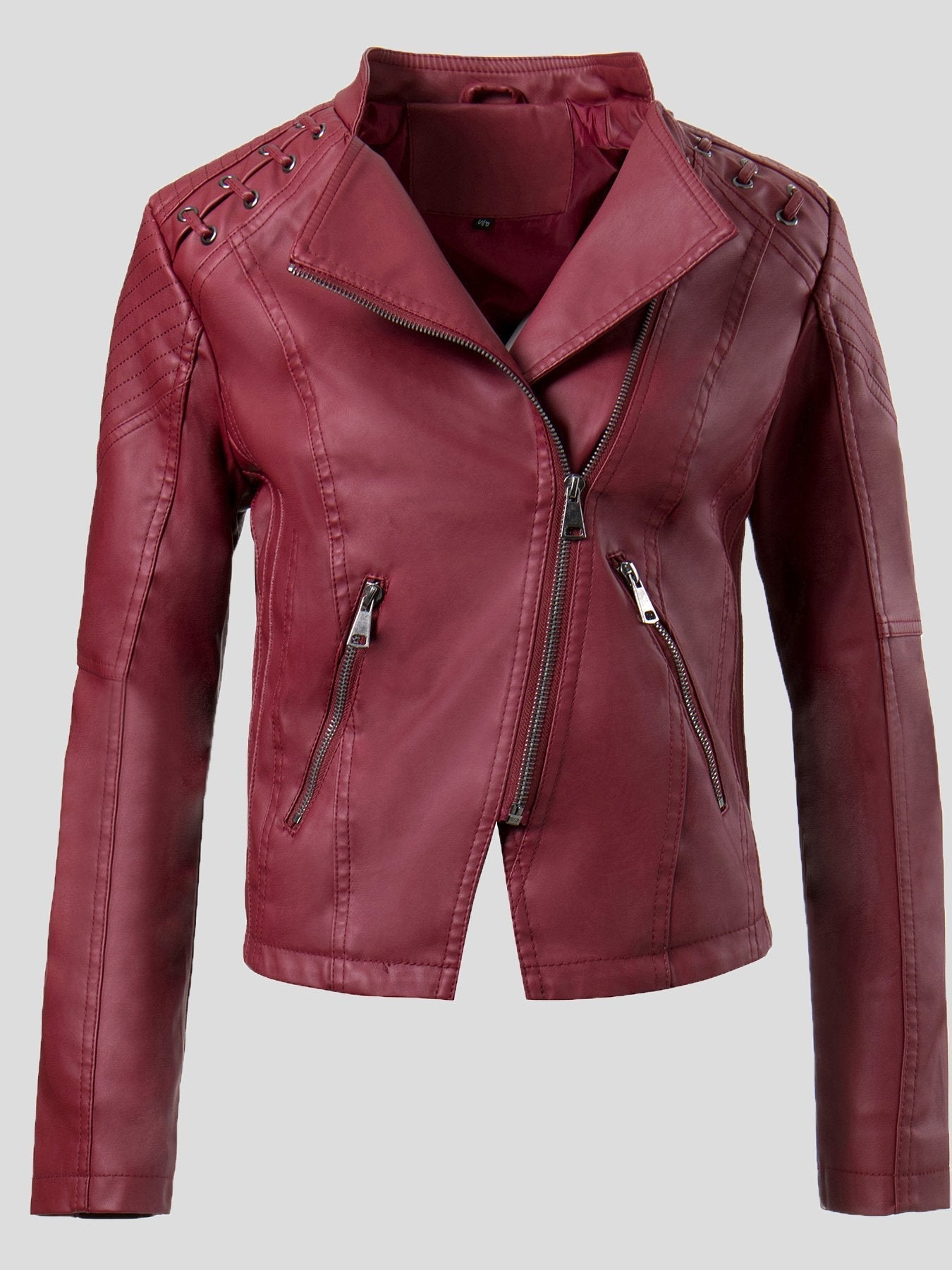 Women's Jackets Fashion Lapel Zip Leather Jacket - LuckyFash™