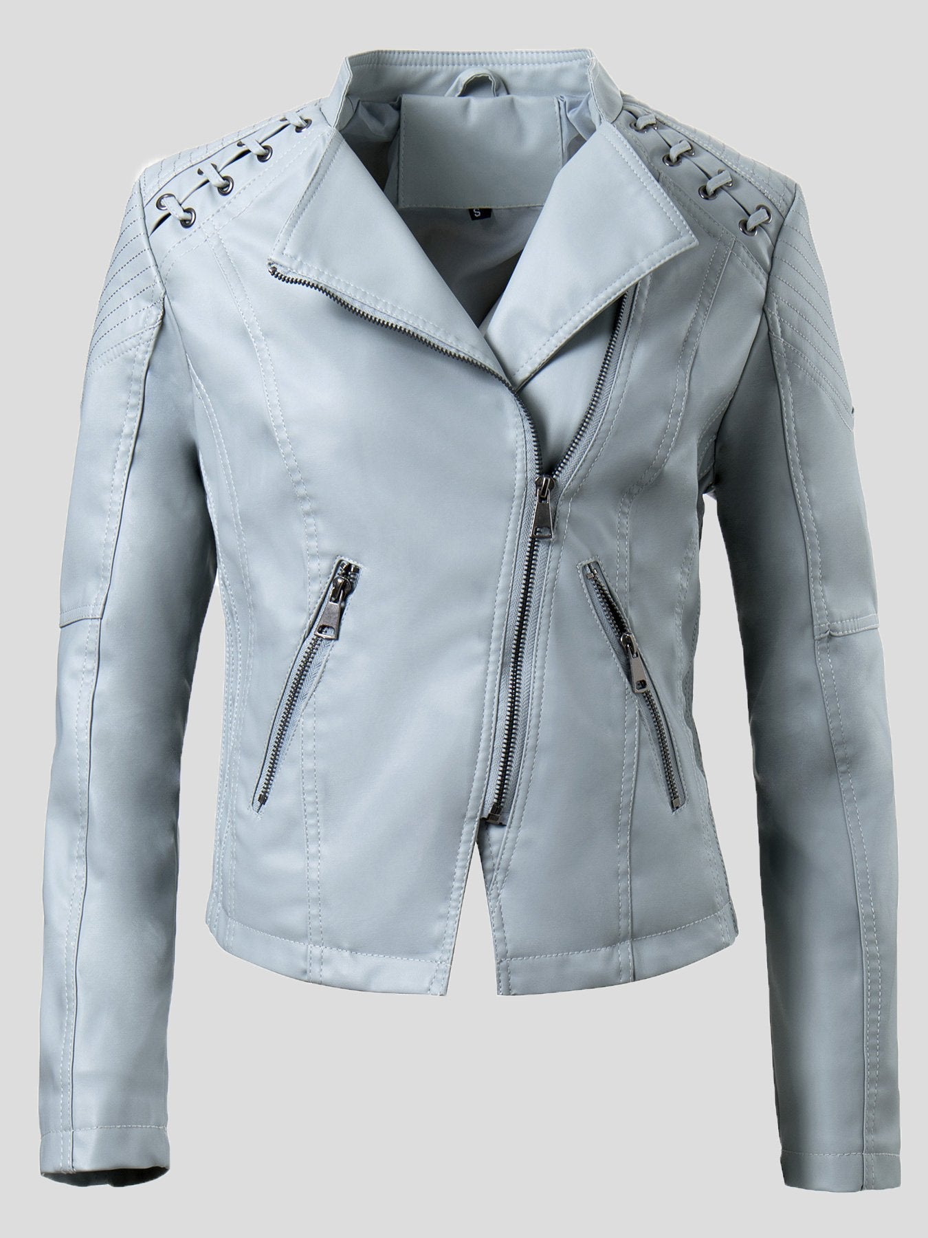 Women's Jackets Fashion Lapel Zip Leather Jacket - LuckyFash™