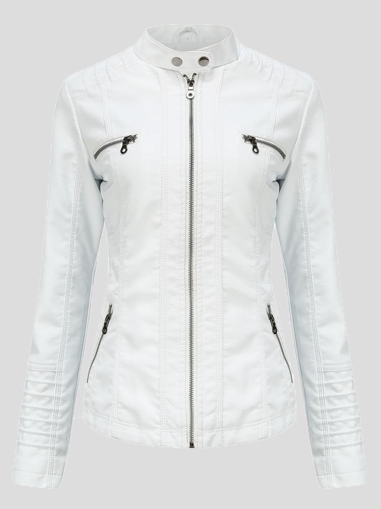 Women's Jackets Hooded Zipper Detachable Pu Leather Jacket - LuckyFash™