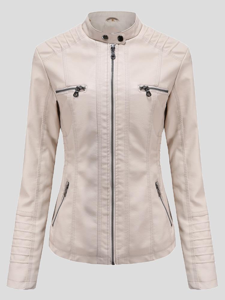 Women's Jackets Hooded Zipper Detachable Pu Leather Jacket - LuckyFash™