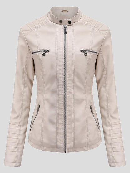 Women's Jackets Hooded Zipper Detachable Pu Leather Jacket - LuckyFash™