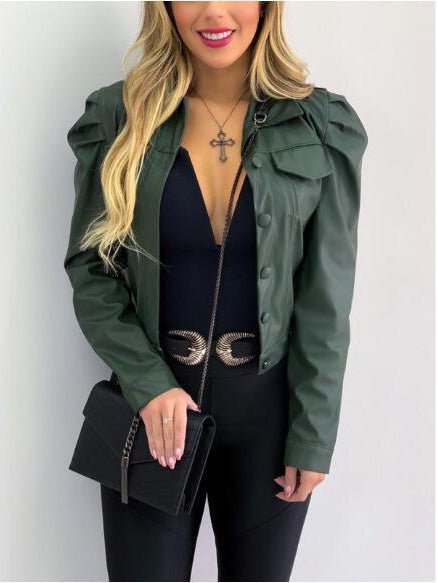 Women's Jackets Lapel Single Breasted Long Sleeve Short Jacket - LuckyFash™
