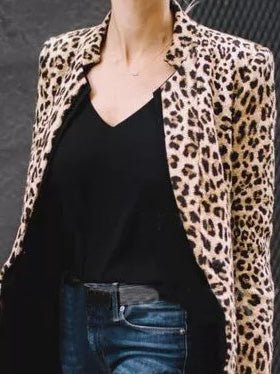 Women's Jackets Leopard Print Long Sleeve Casual Jacket - LuckyFash™