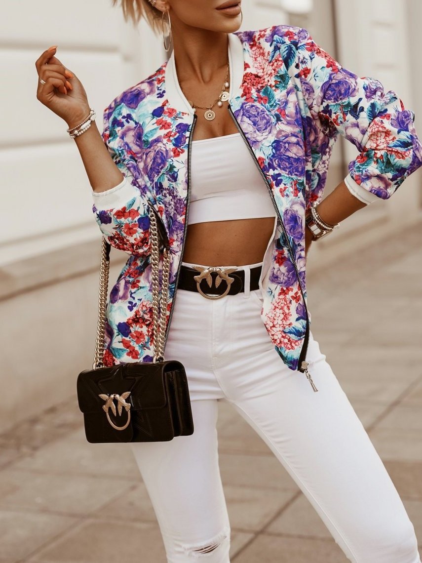 Women's Jackets Long Sleeve Printed Short Jacket Small Jacket - LuckyFash™