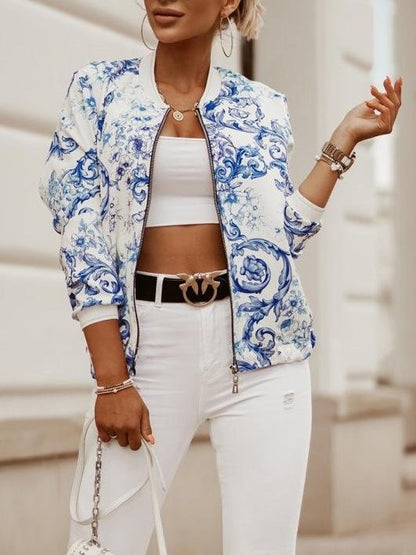 Women's Jackets Long Sleeve Printed Short Jacket Small Jacket - LuckyFash™