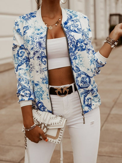Women's Jackets Long Sleeve Printed Short Jacket Small Jacket - LuckyFash™