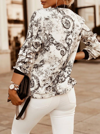Women's Jackets Long Sleeve Printed Short Jacket Small Jacket - LuckyFash™
