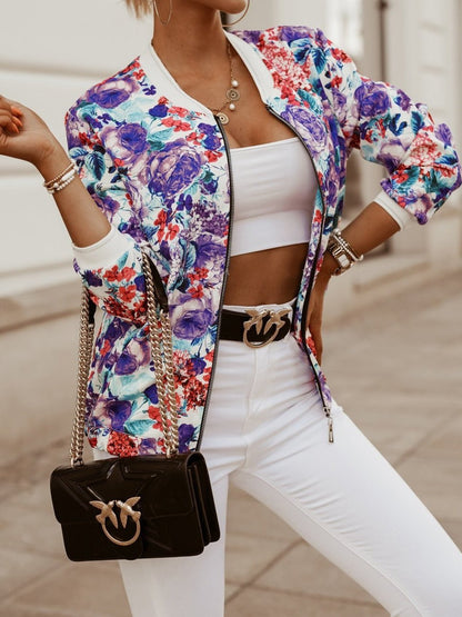 Women's Jackets Long Sleeve Printed Short Jacket Small Jacket - LuckyFash™