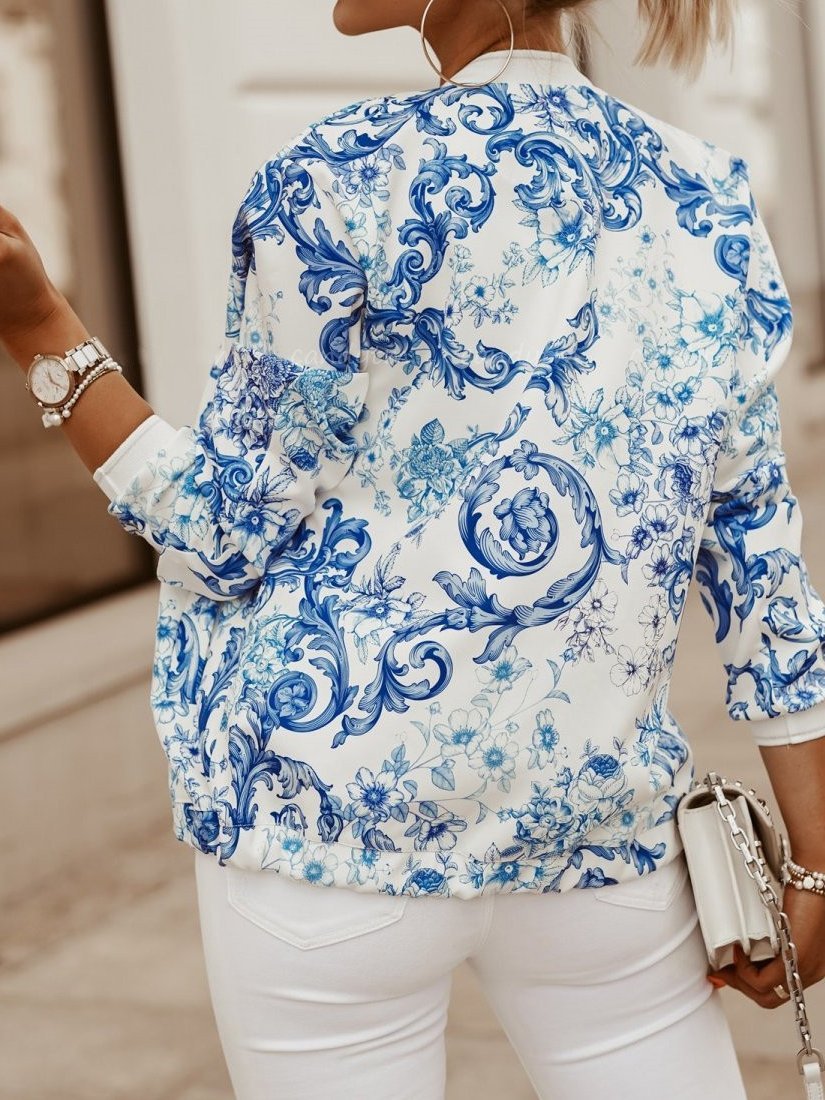 Women's Jackets Long Sleeve Printed Short Jacket Small Jacket - LuckyFash™