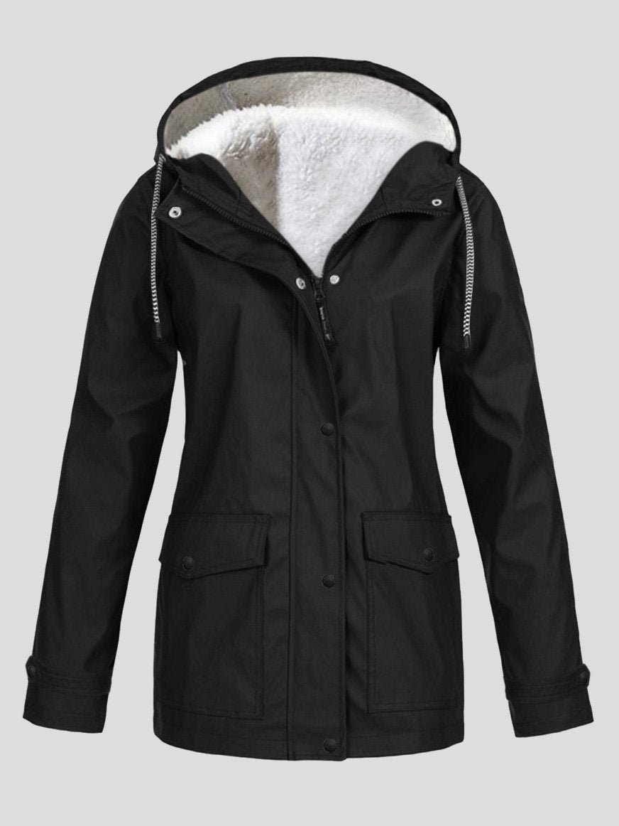 Women's Jackets Mountaineering Suit Zipper Pocket Hooded Plus Fleece Jacket - LuckyFash™