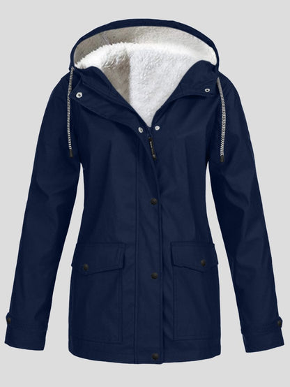 Women's Jackets Mountaineering Suit Zipper Pocket Hooded Plus Fleece Jacket - LuckyFash™