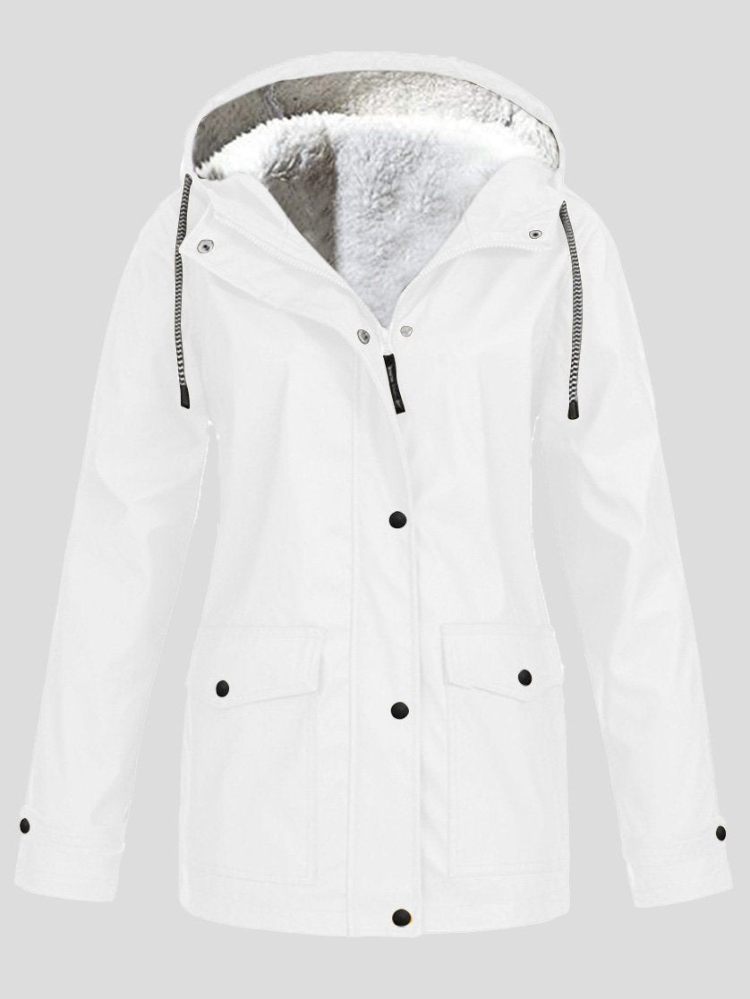 Women's Jackets Mountaineering Suit Zipper Pocket Hooded Plus Fleece Jacket - LuckyFash™