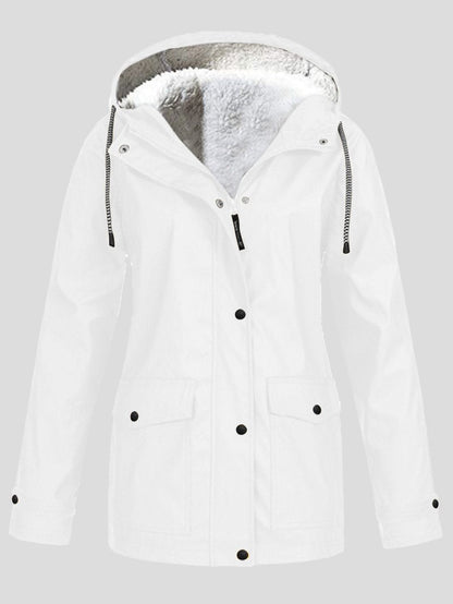 Women's Jackets Mountaineering Suit Zipper Pocket Hooded Plus Fleece Jacket - LuckyFash™