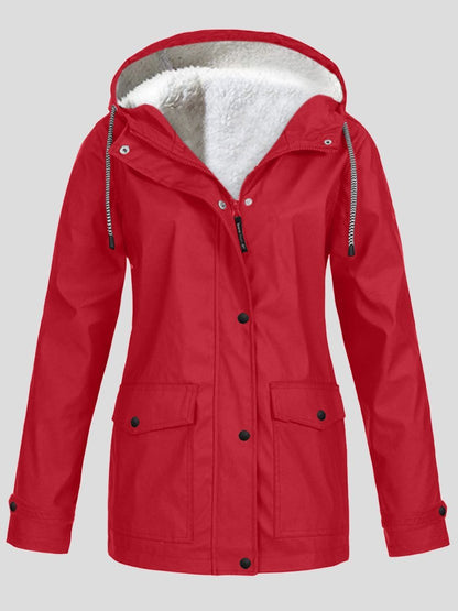 Women's Jackets Mountaineering Suit Zipper Pocket Hooded Plus Fleece Jacket - LuckyFash™