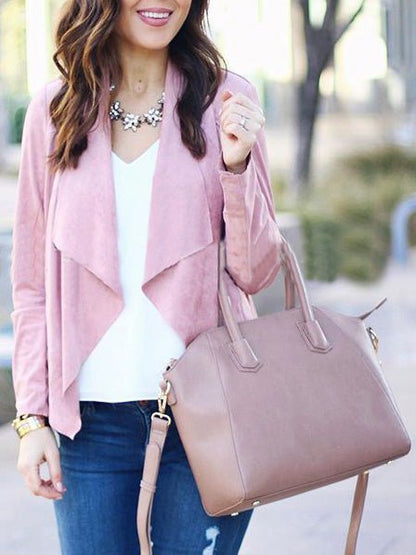 Women's Jackets Solid Lapel Casual Small Jacket - LuckyFash™