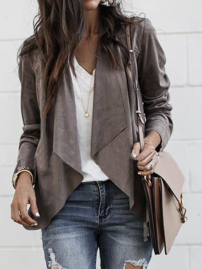 Women's Jackets Solid Lapel Casual Small Jacket - LuckyFash™