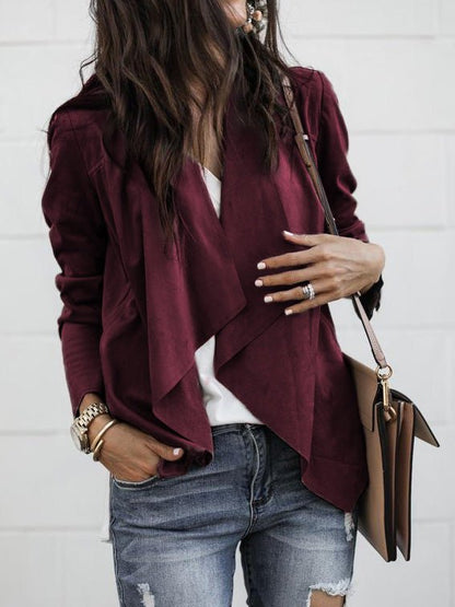 Women's Jackets Solid Lapel Casual Small Jacket - LuckyFash™