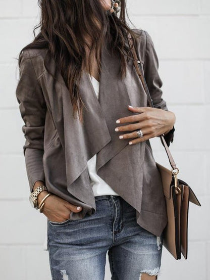 Women's Jackets Solid Lapel Casual Small Jacket - LuckyFash™