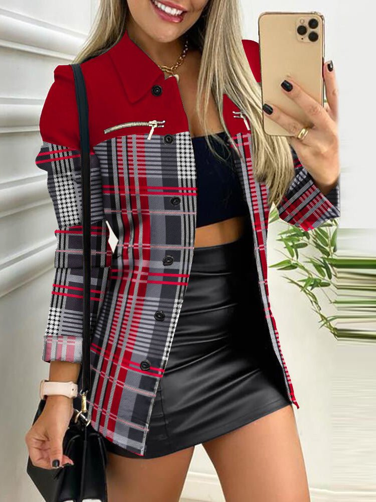 Women's Jackets Zipper Printed Single-Breasted Jacket - LuckyFash™