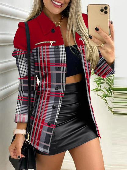 Women's Jackets Zipper Printed Single-Breasted Jacket - LuckyFash™