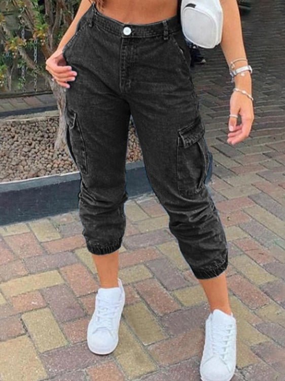 Women's Jeans Casual Side Pocket Washed Jeans - LuckyFash™