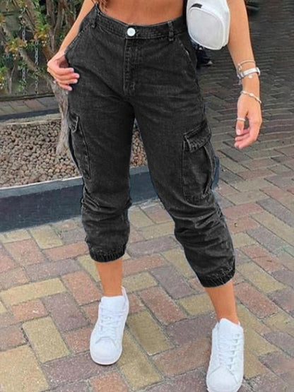 Women's Jeans Casual Side Pocket Washed Jeans - LuckyFash™