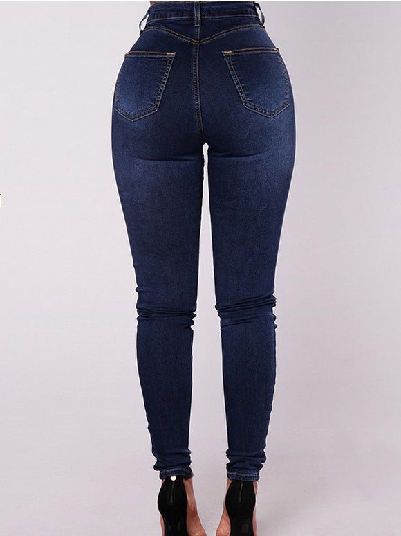 Women's Jeans Double Breasted Slim Fit Stretch Jeans - LuckyFash™