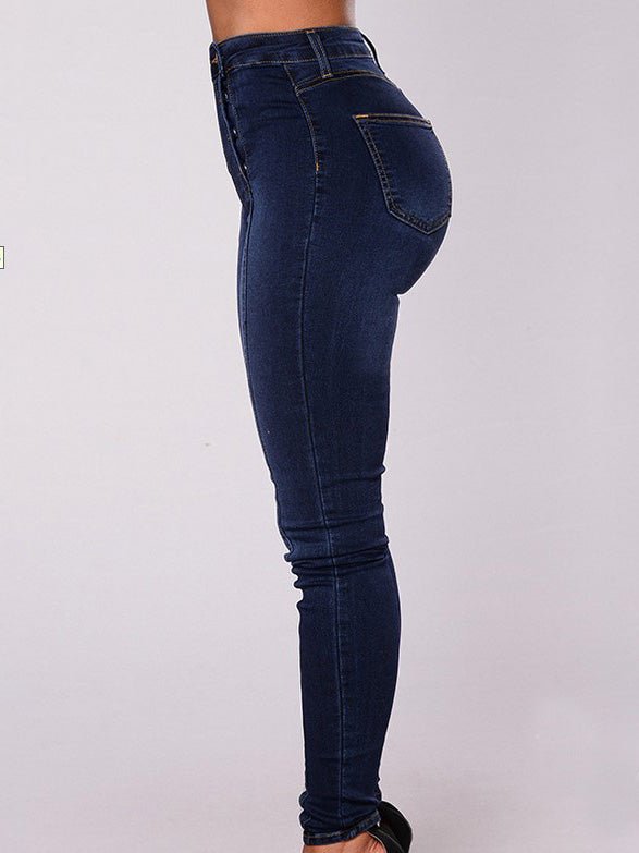 Women's Jeans Double Breasted Slim Fit Stretch Jeans - LuckyFash™