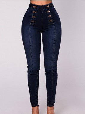 Women's Jeans Double Breasted Slim Fit Stretch Jeans - LuckyFash™
