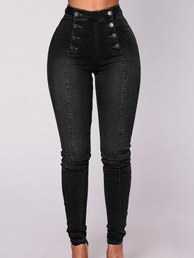 Women's Jeans Double Breasted Slim Fit Stretch Jeans - LuckyFash™