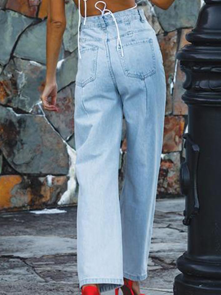 Women's Jeans Fashion Ripped High Waist Jeans - LuckyFash™